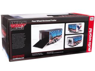 Enclosed Trailer *Patriotic Brave & Bold* Auto World 1:18